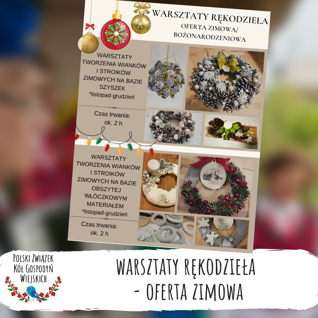 Warsztaty rękodzieła oferta zimowa