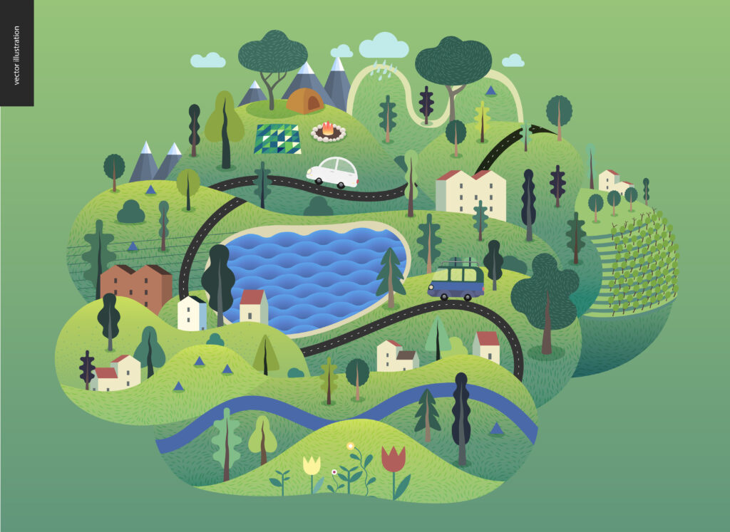 Magical summer landcape